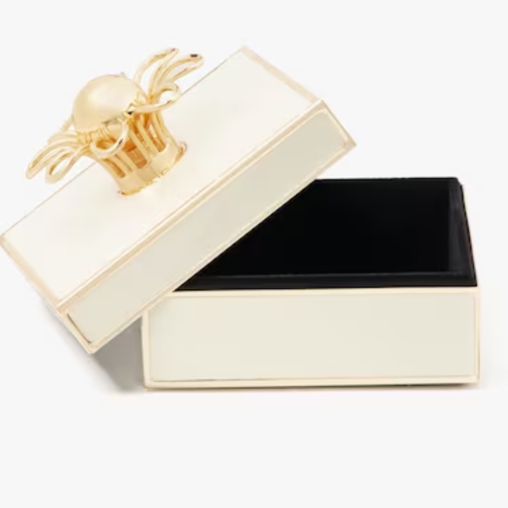 Kate Spade Lenox Keaton Street Cream Jewelry Box home decor NWT - Picture 3 of 11